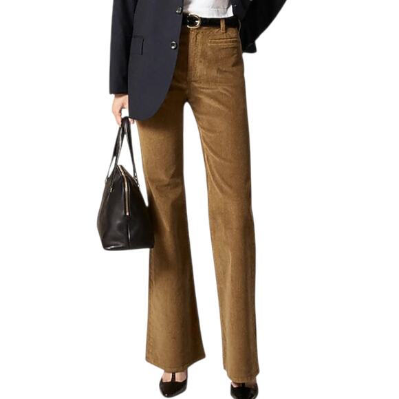 J Crew Tall Vintage Flare Corduroy Pants Olive Green High Rise Heritage 29 29T - Picture 1 of 11